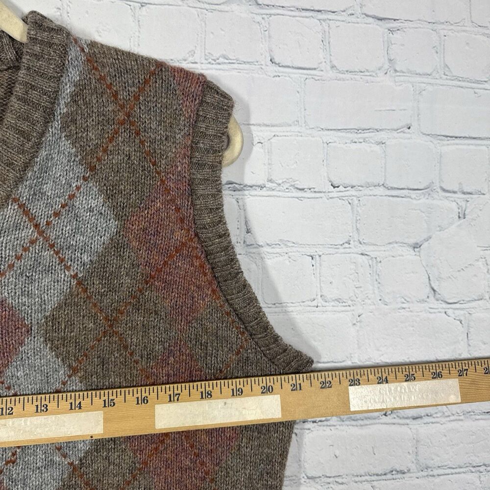 Vintage McGregor Mens Large Argyle Sweater Vest Wool Preppy Grandpa Golf USA - Picture 6 of 7